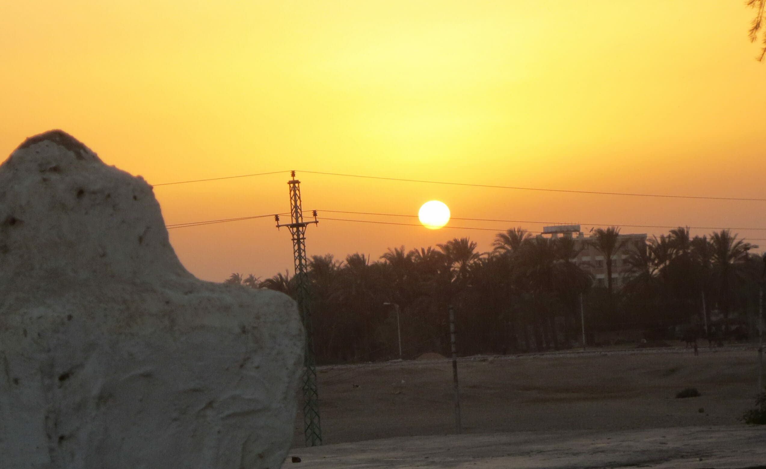 Sunset from roof of dig house