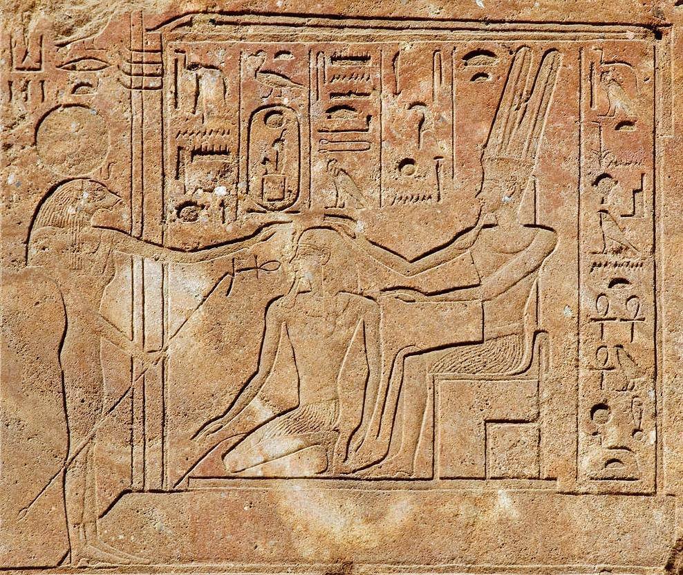 Hatshepsut Coronation-scene-from-the Karnak Temple Red-Chapel-Amun-and-Uret-Hekau
