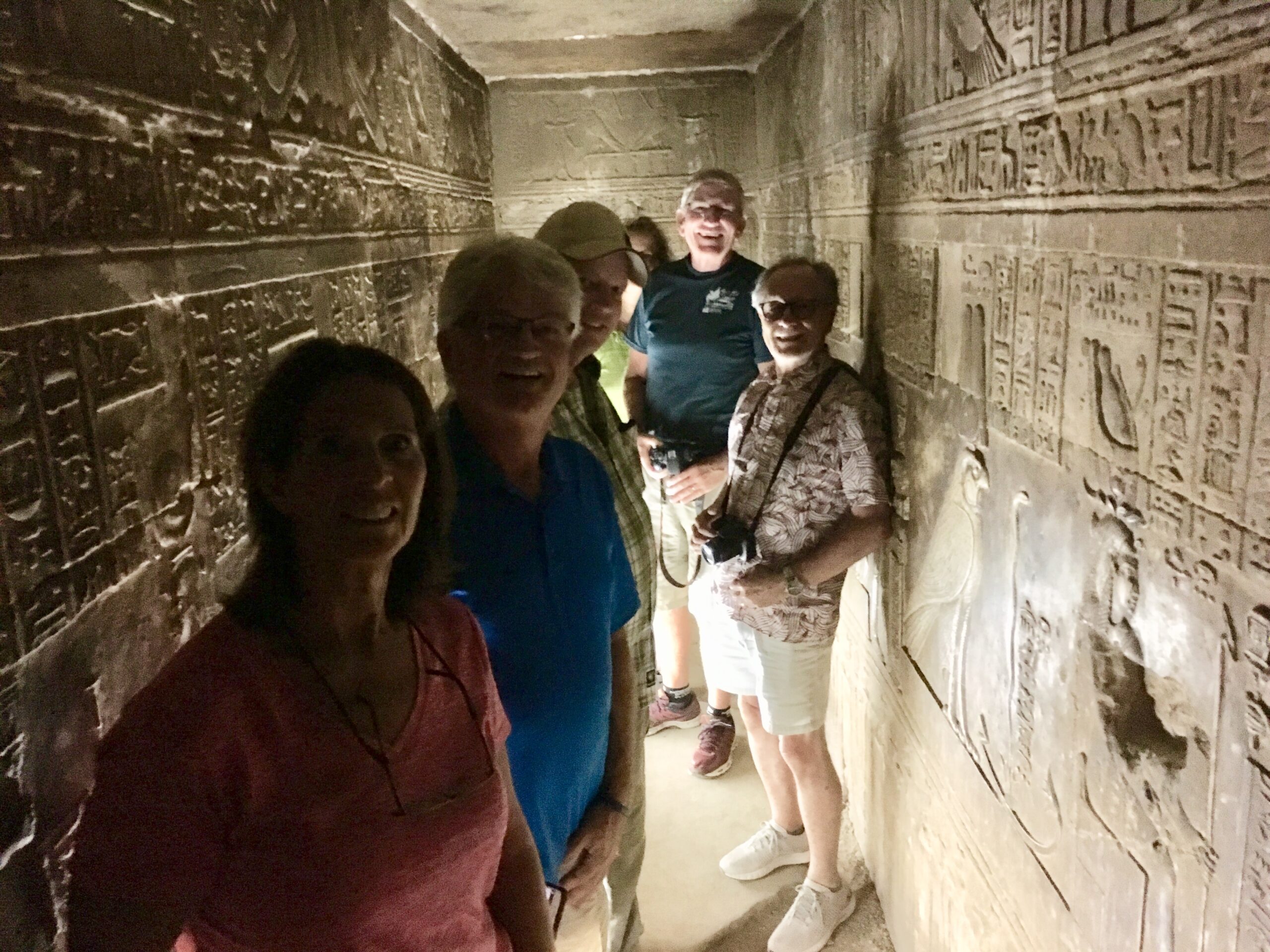 Our 2018 group inside the Denderah crypt