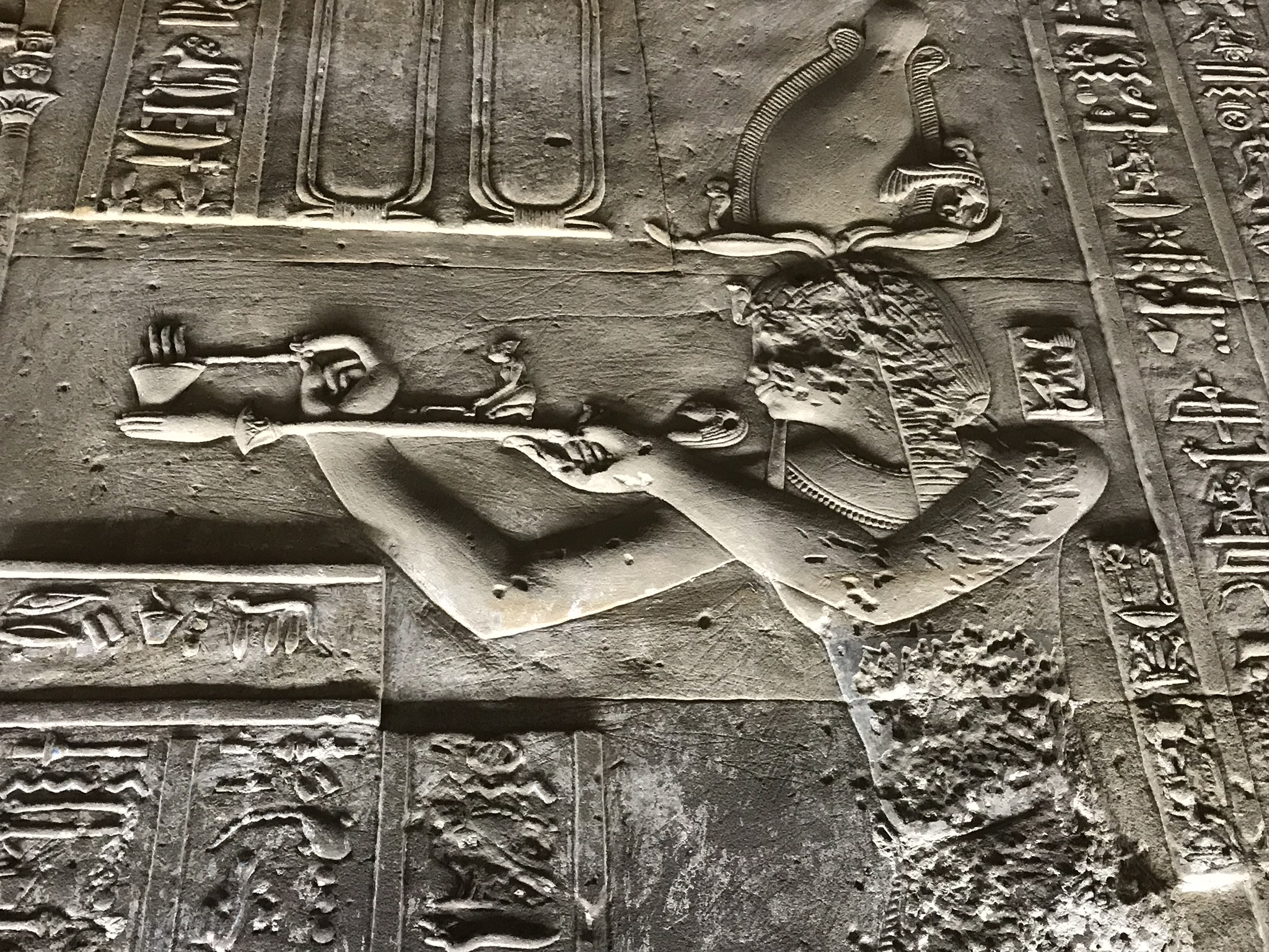 Empty cartouches suggest dynastic struggles of the later Ptolemies. Who's ruling now?