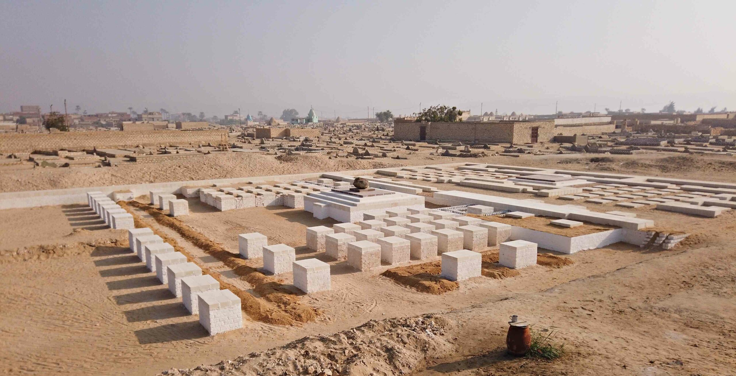 Picture of Aten Temple offering table reconsruction, courtesy of the Amarna Project 