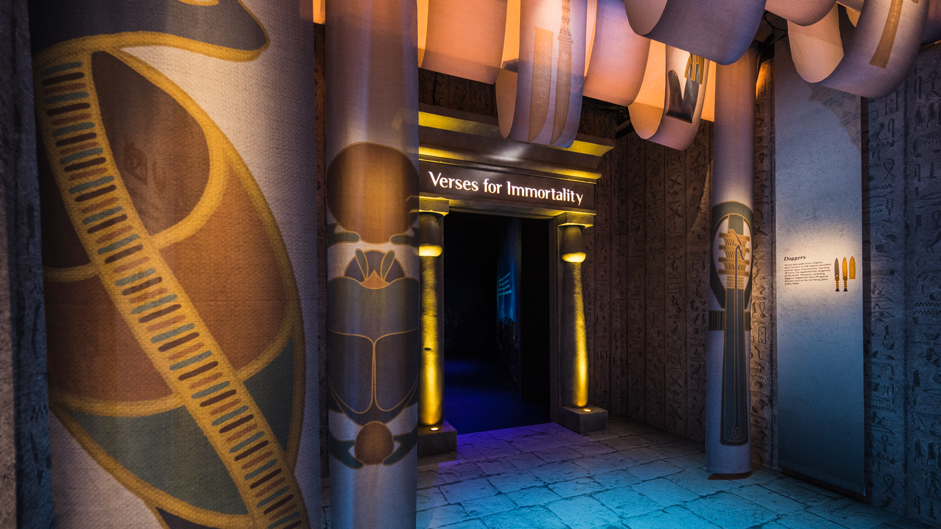 Entryway into Verses for Immortality - taking guests through an experience of the afterlife: Beyond King Tut