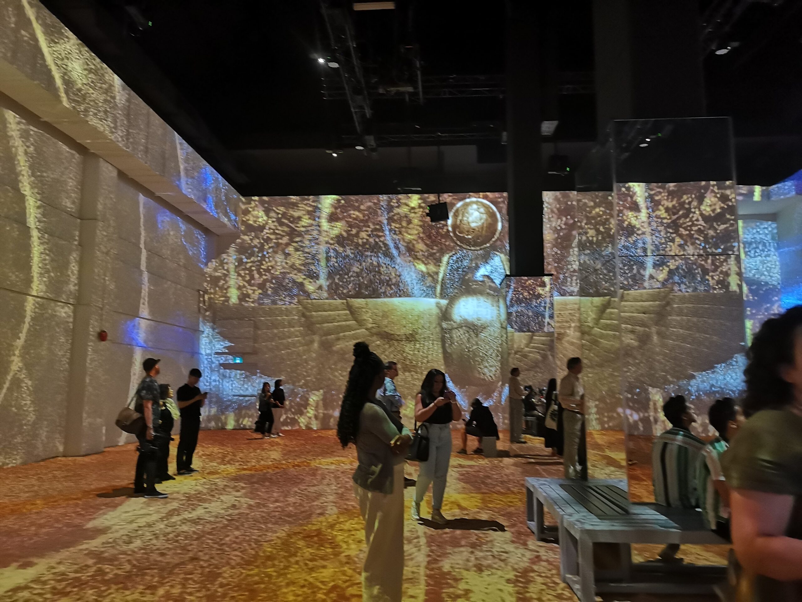 Image of Immersive Tut with the other media press that attended the event.